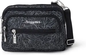 Baggallini Triple Zip Small Crossbody Bag for Women