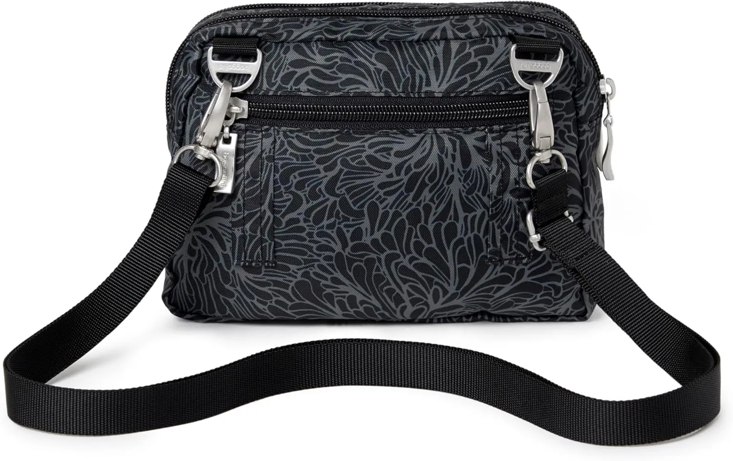 Baggallini Triple Zip Small Crossbody Bag for Women