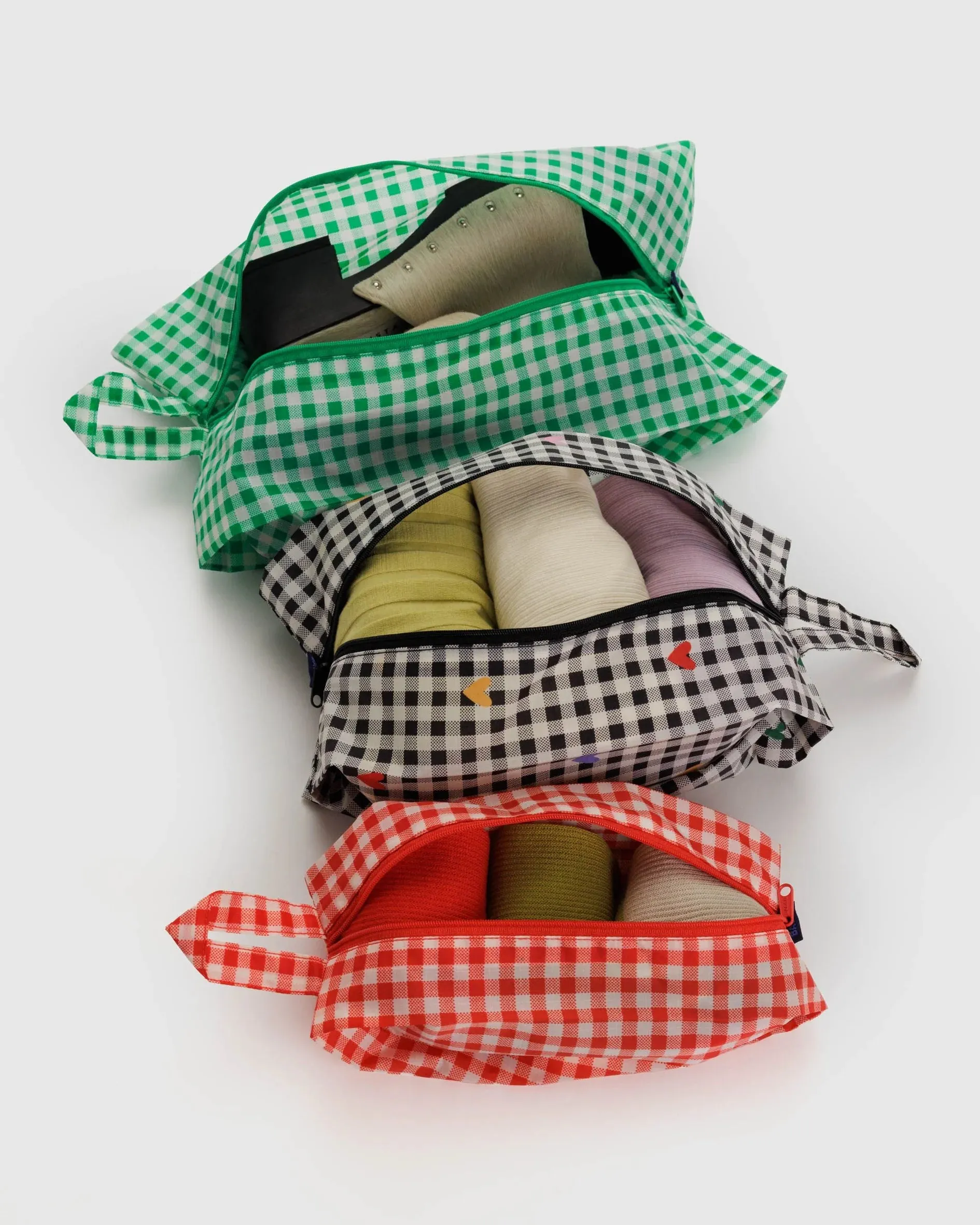 Baggu | 3D Zip Set | GINGHAM