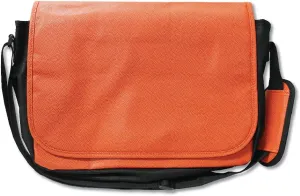 Basketball Leather Laptop Case Messenger Bag - Made from actual ball material - Great for School, Campus, Work, Travel - Adjustable cushioned padded back shoulder strap - Orange