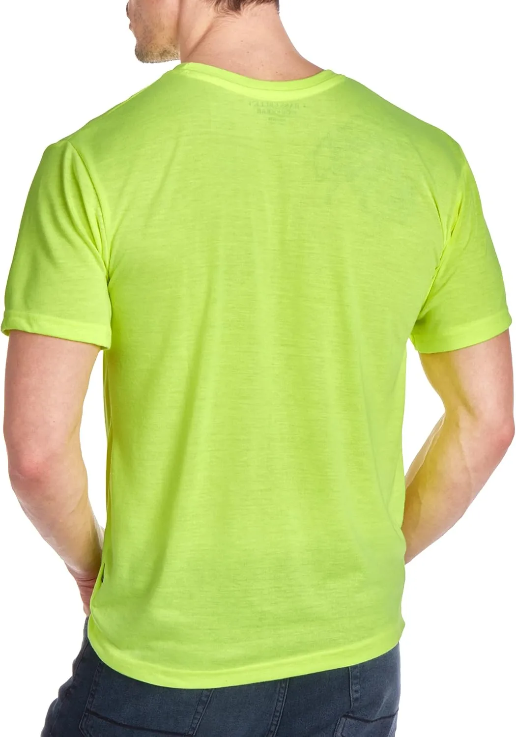 Bass Creek Outfitters Men's Short Sleeve Hi Vis Shirts - 4 Pack Construction Safety Workwear High Visibility Shirts for Men