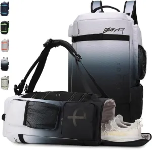 BE SMART 50L Extra Large Gym Backpack for Men, Big Gym Bag with Shoes Compartment, Waterproof Heavy Duty Duffel Bags, Men's Workout Backpacks for Outdoor Sport,Hiking,Camping,Travel