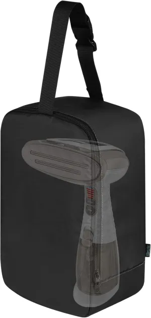 Beautyflier Travel Steam Iron Bag for Conair Handheld Garment Steamer, Portable Handheld Design Steamer Carrying Case Holder Iron Case Organizer with Hanging Buckle Strap, Bag Only (Black)