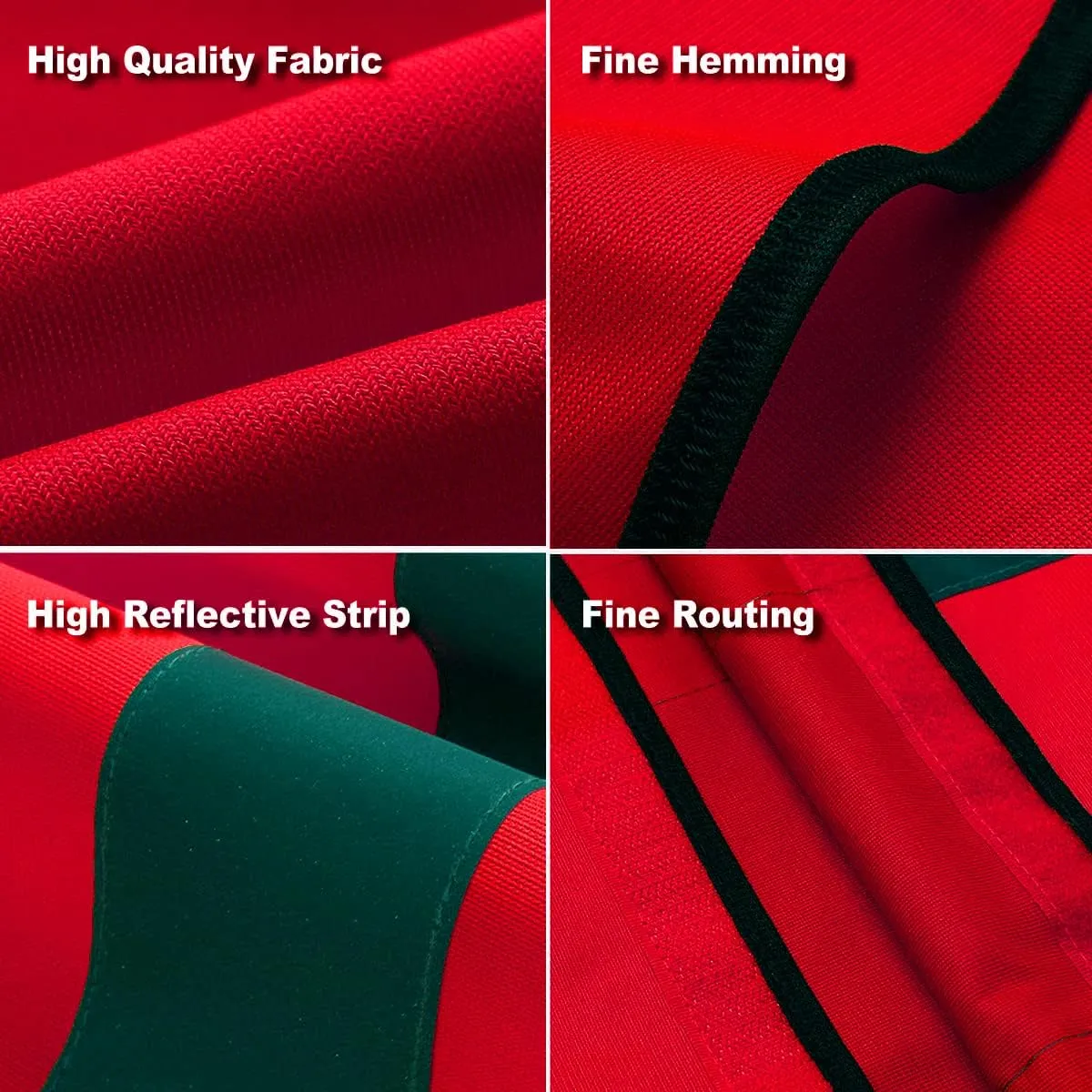 BeautyWill Custom Safety Vest logo Visibility Reflective Vest Class 2 Hi Vis Security Construction Work Vest