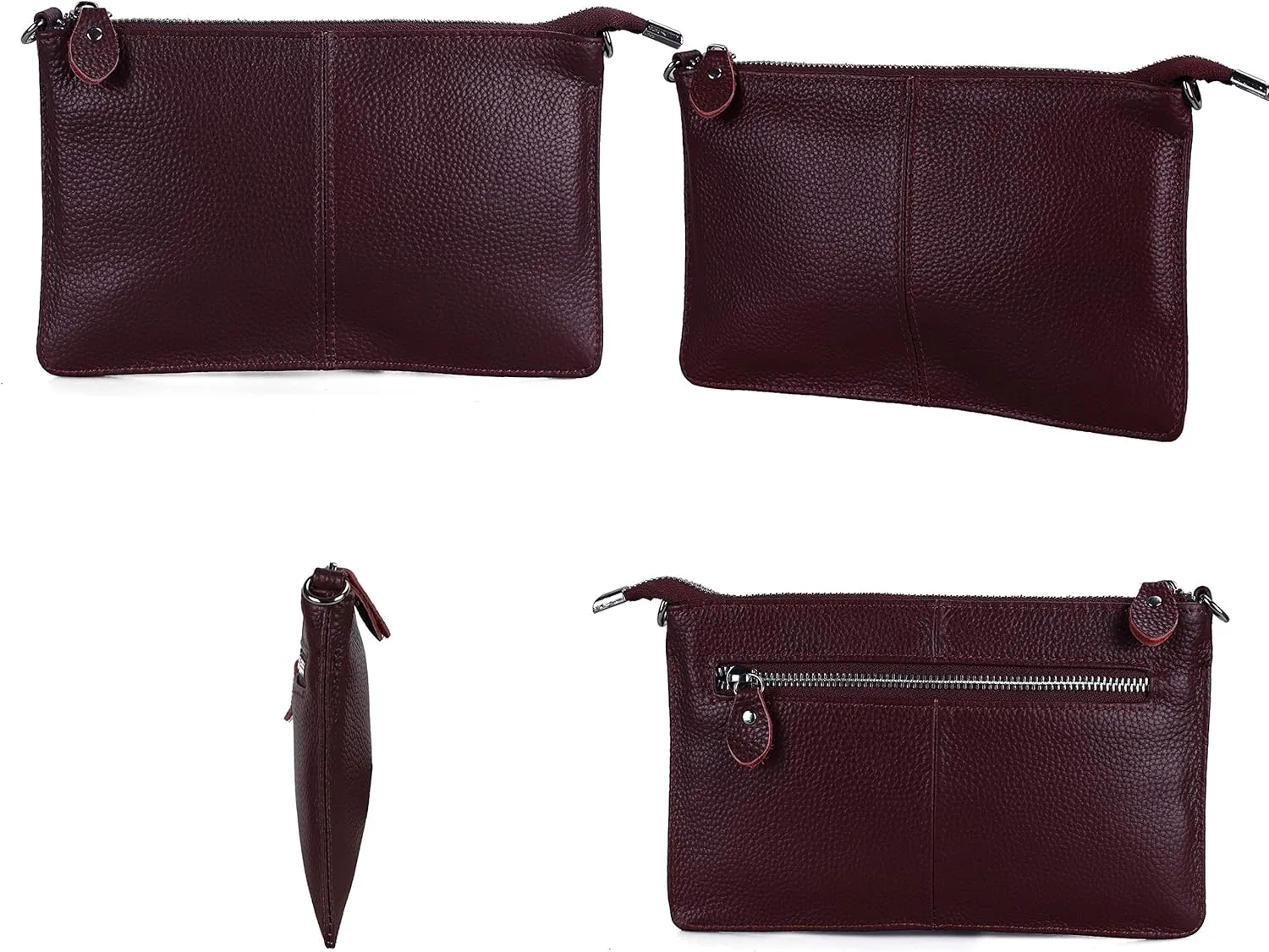 befen Genuine Leather Wristlet Clutch Wallet Purses Small Crossbody Bags for Women with RFID Blocking Card Slots