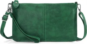 befen Genuine Leather Wristlet Clutch Wallet Purses Small Crossbody Bags for Women with RFID Blocking Card Slots