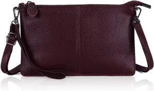befen Genuine Leather Wristlet Clutch Wallet Purses Small Crossbody Bags for Women with RFID Blocking Card Slots