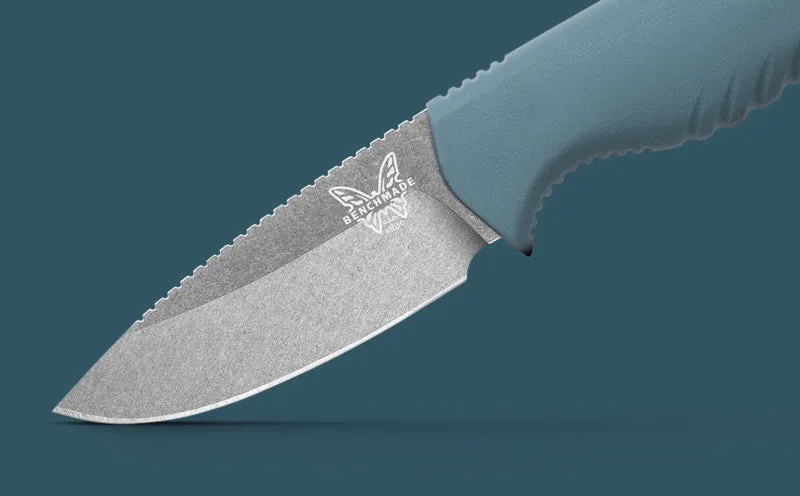 Benchmade Intersect Depth Blue Santoprene 2.68" Drop-Point CPM-MagnaCut Fixed Blade Knife (18050)