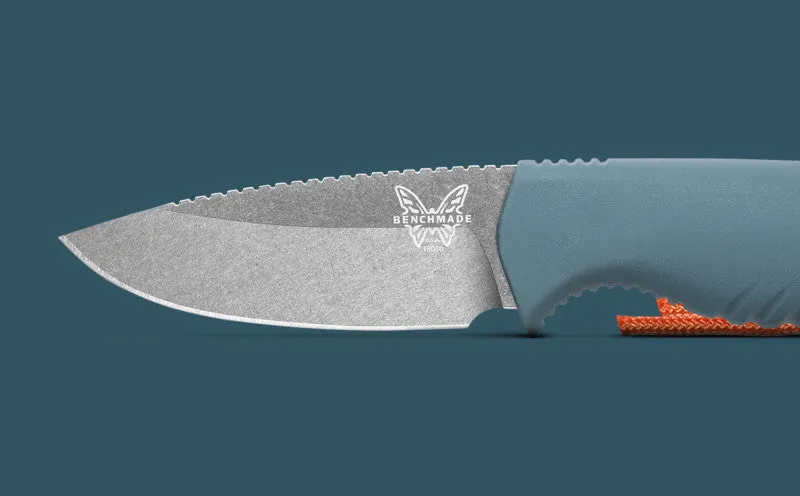 Benchmade Intersect Depth Blue Santoprene 2.68" Drop-Point CPM-MagnaCut Fixed Blade Knife (18050)