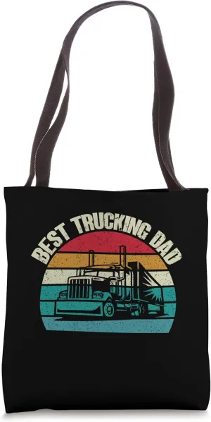Best Trucking Dad Truck Driver Trucker Tote Bag