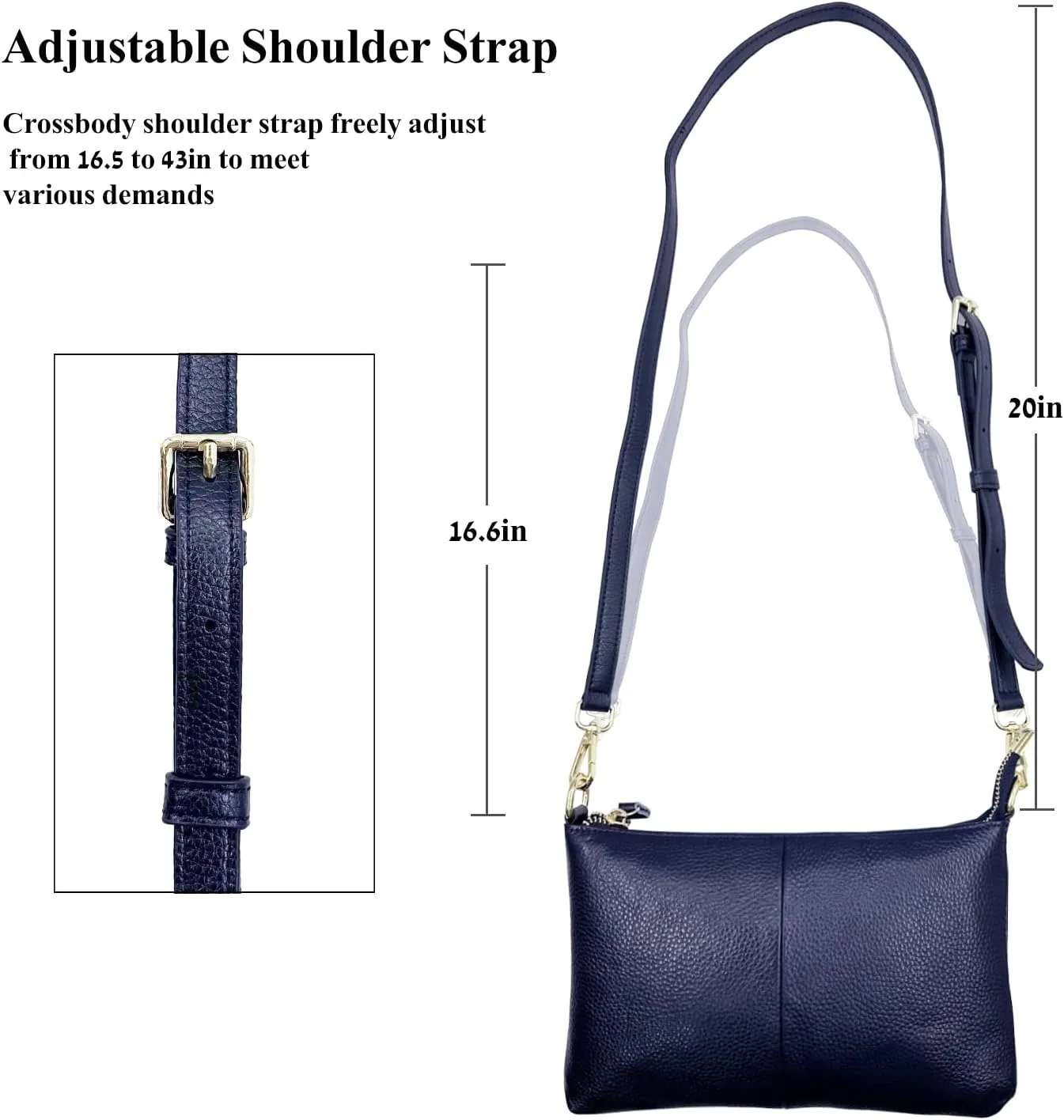 Beurlike Leather Wristlet Wallet Clutch Purses For Women Small Crossbody Phone Bags