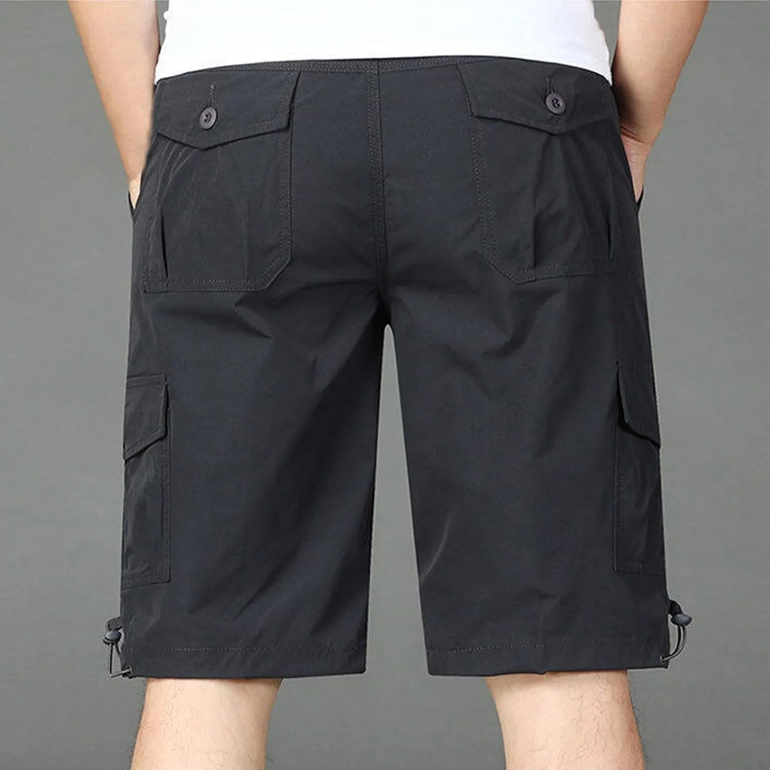 Big and Tall Cargo Shorts for Men Reinforced Stitching Stretch Fabric Workwear Utility Pockets Casual Daily Wear