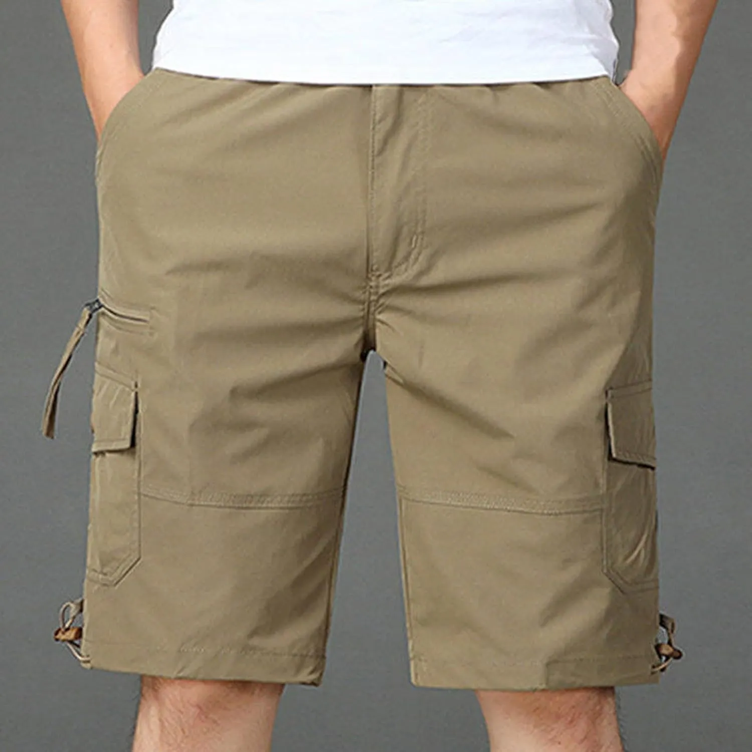 Big and Tall Cargo Shorts for Men Reinforced Stitching Stretch Fabric Workwear Utility Pockets Casual Daily Wear