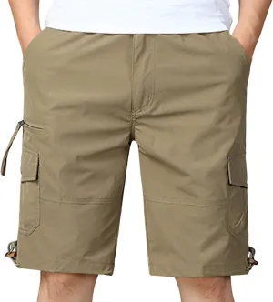 Big and Tall Cargo Shorts for Men Reinforced Stitching Stretch Fabric Workwear Utility Pockets Casual Daily Wear