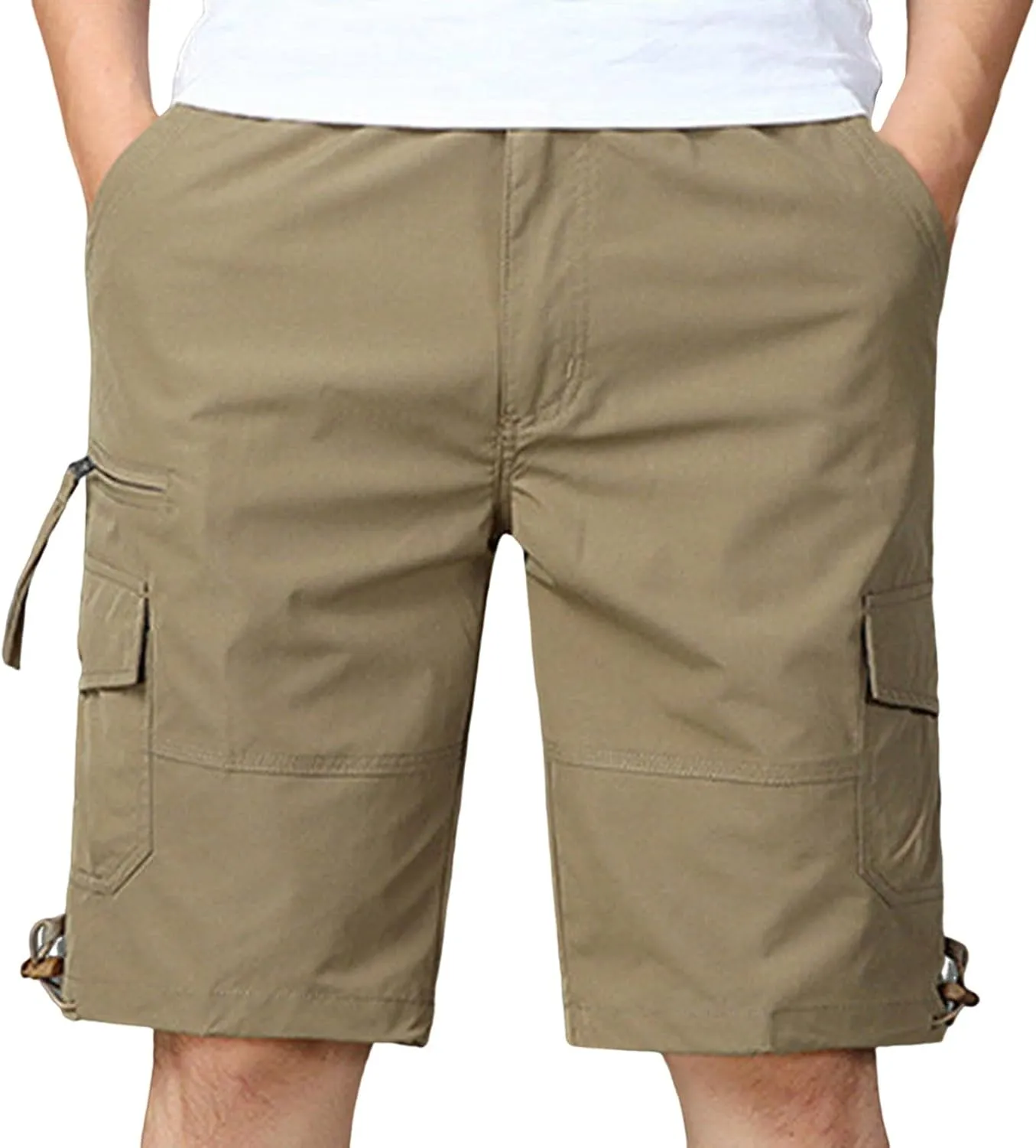 Big and Tall Cargo Shorts for Men Reinforced Stitching Stretch Fabric Workwear Utility Pockets Casual Daily Wear