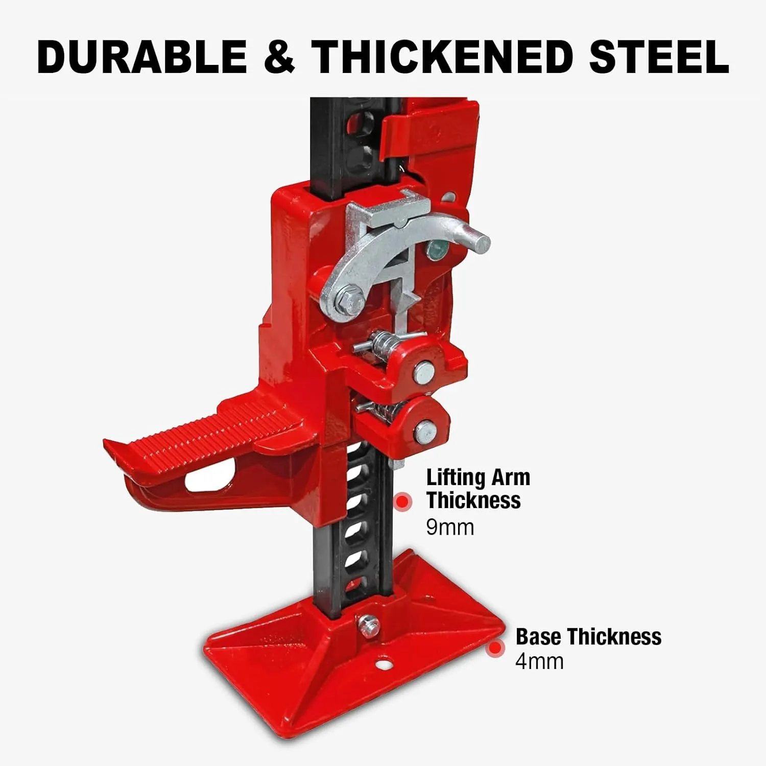 BIG RED TR6501B Torin 48" Ratcheting Off Road Utility Farm Jack, 3 Ton (6,000 lb) Capacity, Red