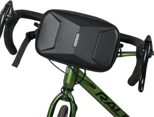 Bike Phone Front Frame Bag, Wearable Shoulder Strap, Large Capacity, Hard Shell Fabric, Cycling Pouch, Mountain Bicycle Bag, Bike Accessories for Commuting, Travel, Exploration (Black)