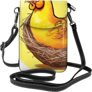 Bird'S Nest Golden Chicken Women'S Crossbody Bag, *Zipper Phone Wallet, Cute Purse, Shoulder Bag, Detachable Shoulder Strap