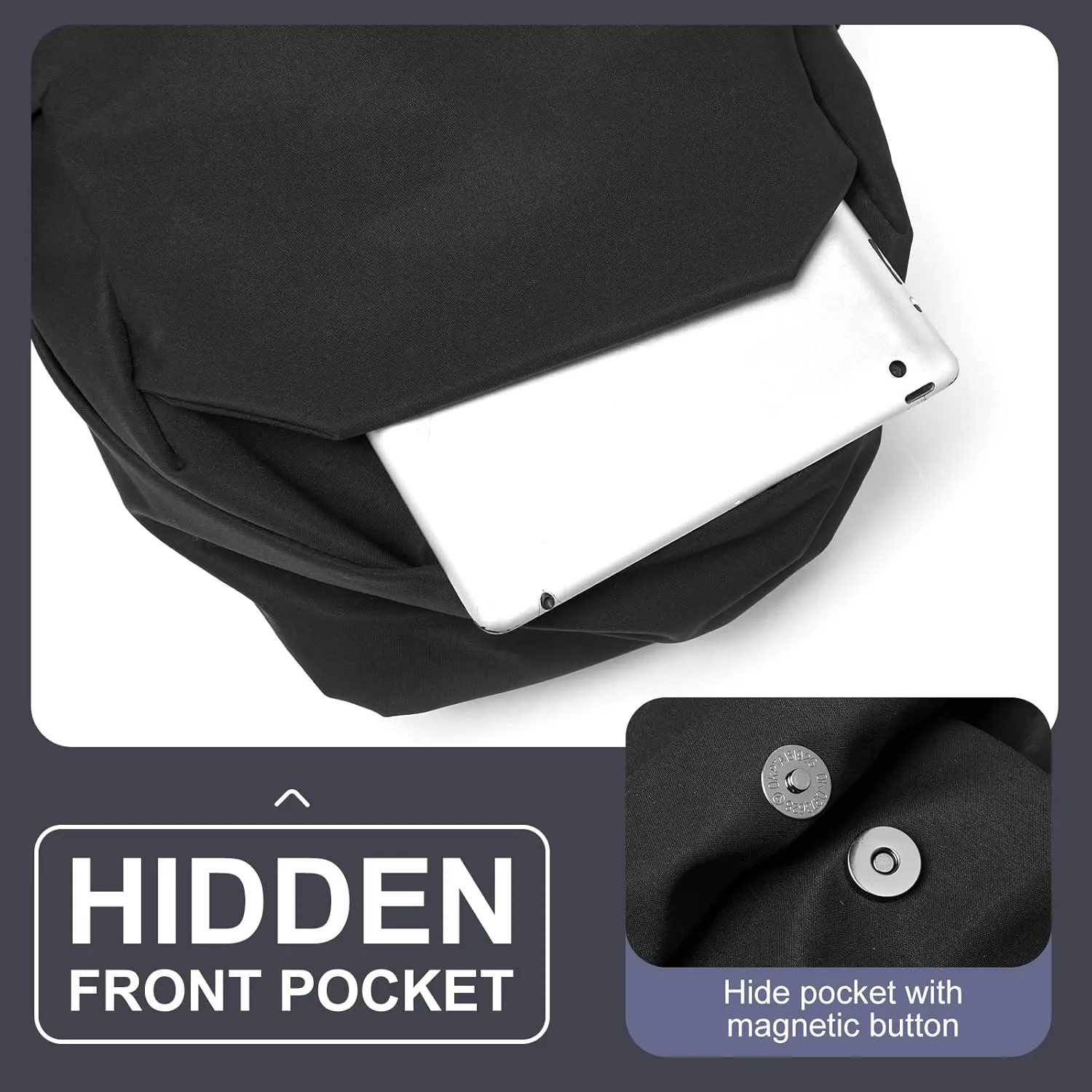 Black Backpack for Women Small Backpacks for School Bag School Backpack for College Bookbag for Women Waterproof Gym Backpack for Men Book Bags