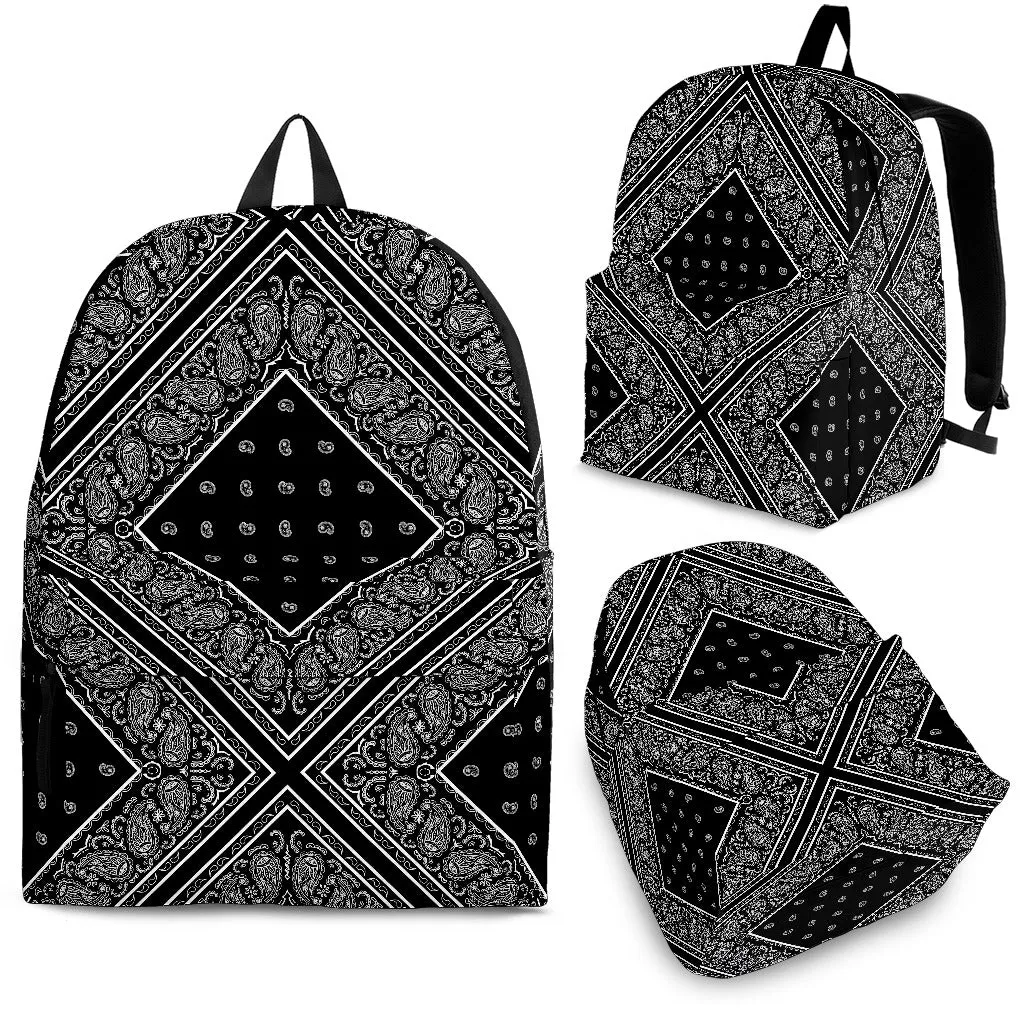 Black Bandana Diamond Backpack