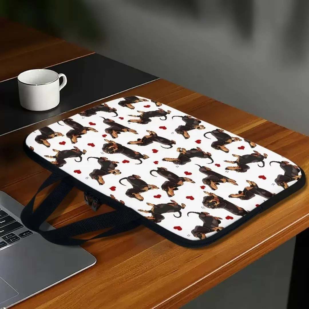Black Gold Marble Laptop Sleeve Case for Women Multifuntional Tablet Business Carrying Handbag Lightweight Laptop Bag for Men Travel Office-12 inch