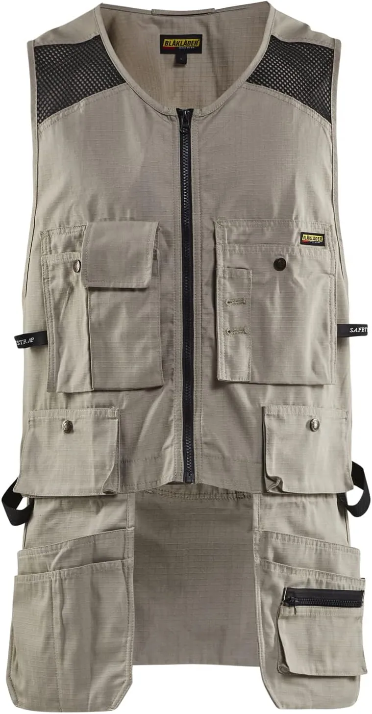 Blaklader Men's RipStop Kangaroo Mesh Work Vest with Utility Pockets