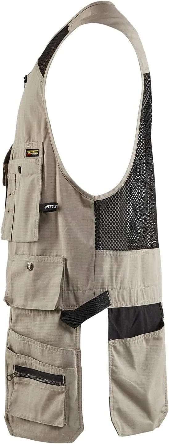 Blaklader Men's RipStop Kangaroo Mesh Work Vest with Utility Pockets