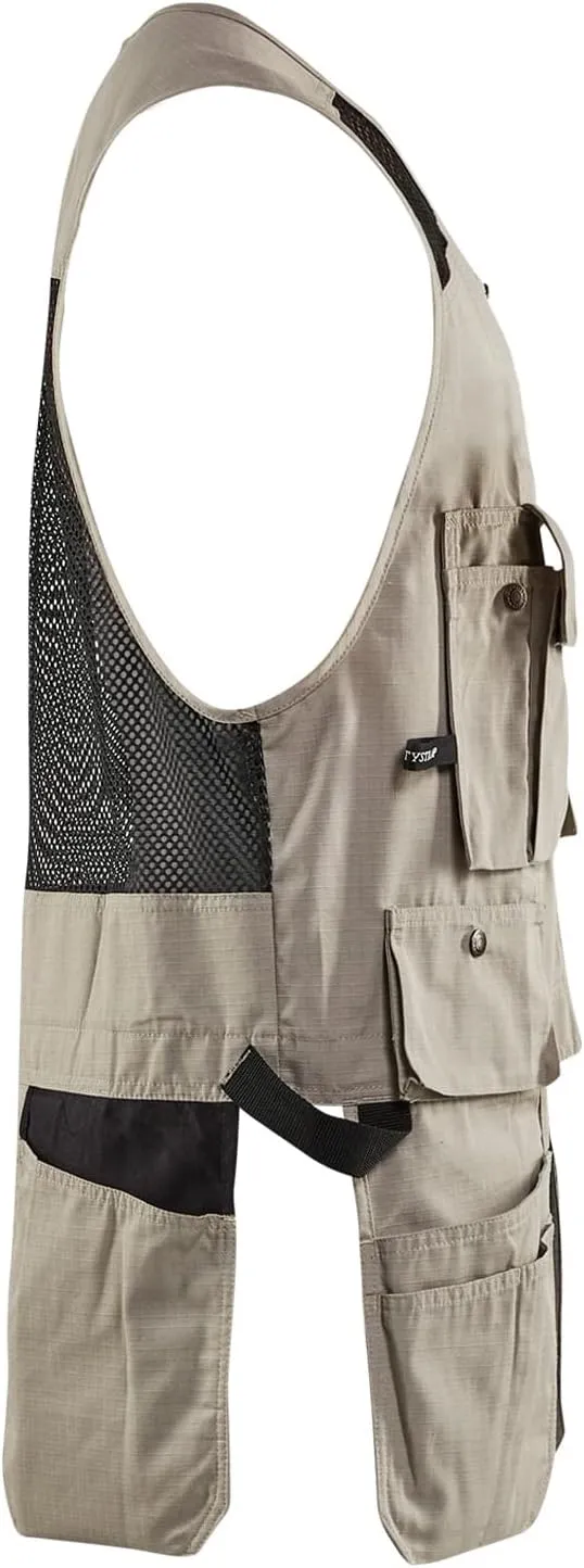 Blaklader Men's RipStop Kangaroo Mesh Work Vest with Utility Pockets