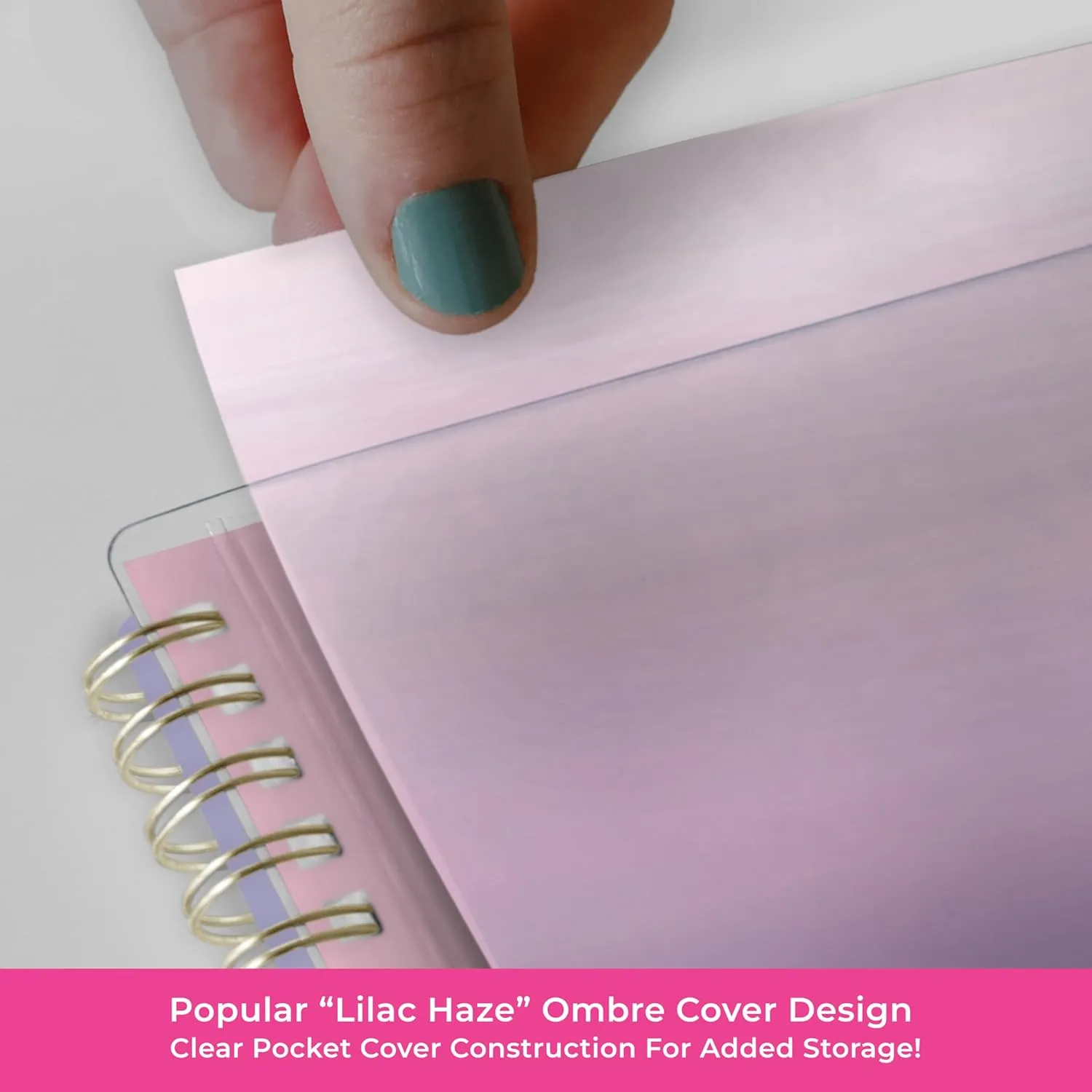 Blue Sky Color Me Courtney 2025-2026 Weekly and Monthly Academic Year Planner Calendar, July 2025 - June 2026, 5.875" x 8.625", Flexible Cover, Wirebound, Laminated Tabs, Storage Pocket, Lilac Haze