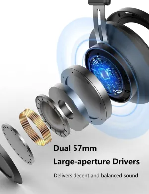 Bluedio BT5 Wireless Headphone and Wired Stereo Bluetooth Over-Ear Headphone with Built-in Microphone, Suitable for Cell Phones Computer TV Laptop Travel and Work