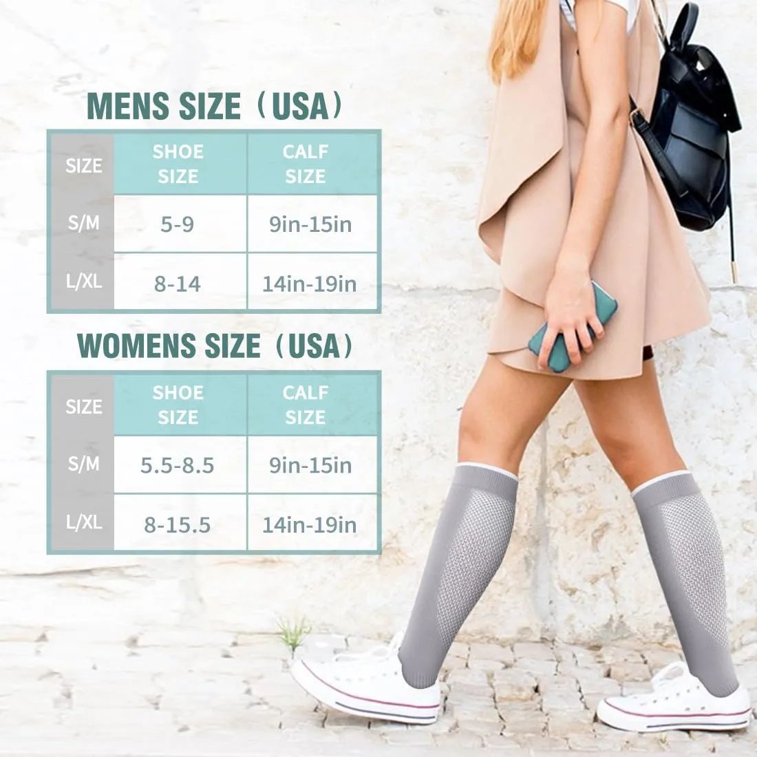 BLUEENJOY Copper Compression Socks for Women & Men (6 pairs) - Best Support for Nurses, Running, Hiking, Recovery