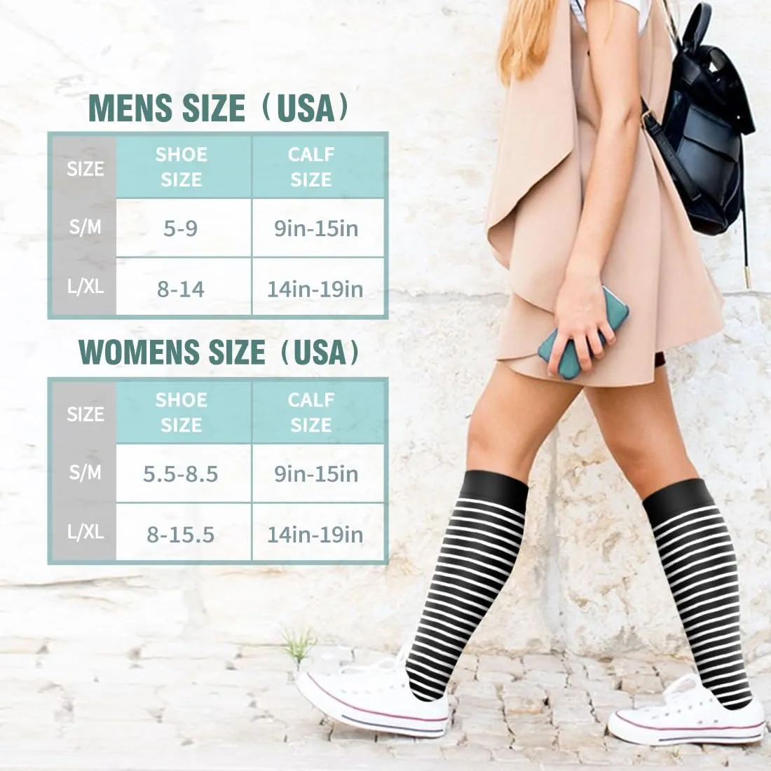 BLUEENJOY Copper Compression Socks for Women & Men (6 pairs) - Best Support for Nurses, Running, Hiking, Recovery