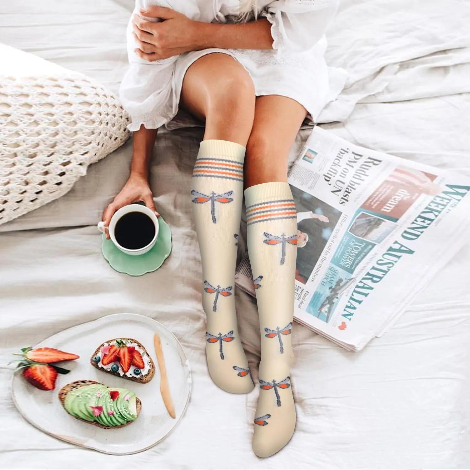 Bluemaple 6 Pack Copper Compression Socks for Women and Men Circulation-Best Support for Medical, Running,Nursing,Athletic