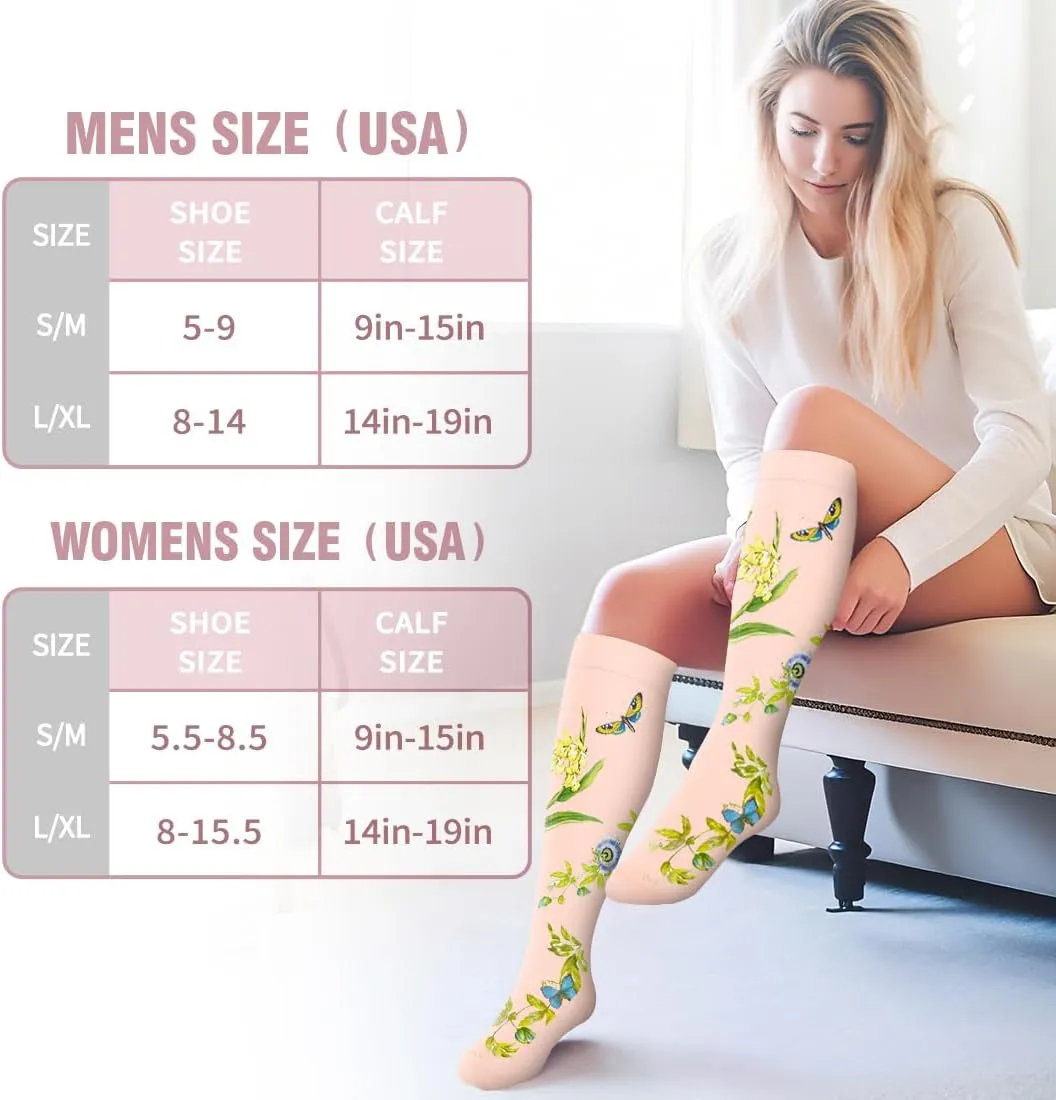 Bluemaple Copper Compression Socks For Women & Men Circulation - Best for Running,Nursing,Hiking,Flight&Travel