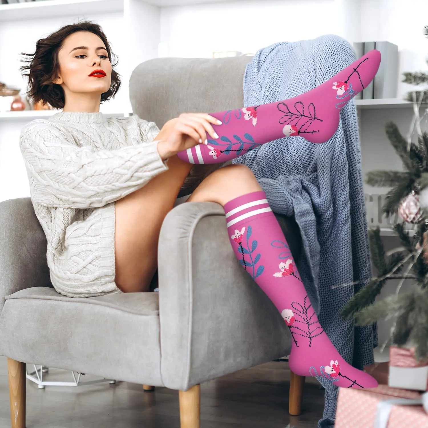 Bluemaple Copper Compression Socks For Women & Men Circulation - Best for Running,Nursing,Hiking,Flight&Travel