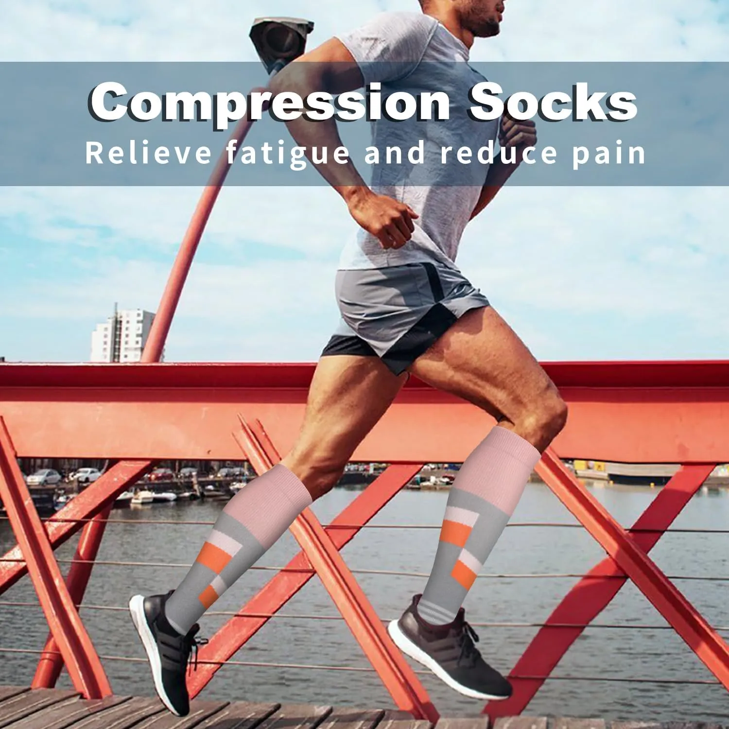 Bluemaple Copper Compression Socks For Women & Men Circulation - Best for Running,Nursing,Hiking,Flight&Travel
