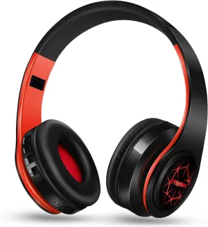 Bluetooth Headphones, Chat- Comfortable Over Ear Stereo Headphones,7 Breathing Led Lights up, Wireless Headset for Adult Teen Kid for Phone/Samsung/Pad/PC/Android/Laptop/TV (Orange)