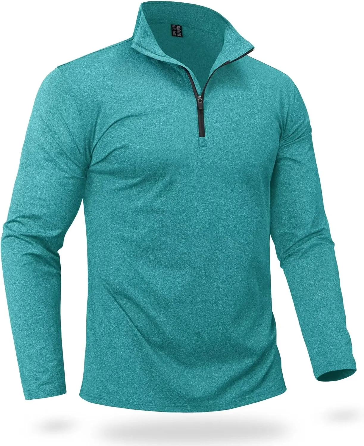 Boladeci Men's Quarter Zip Pullover Premium Fleece Lined Heather Long Sleeve Golf Shirts Midweight 1/4 Half Zip Sweatshirts