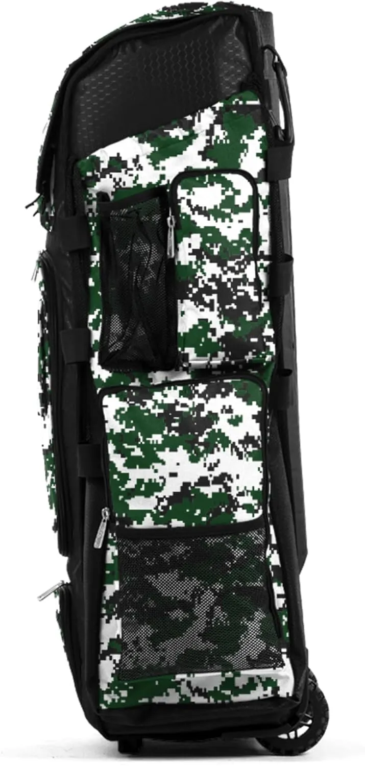 Boombah Superpack XL Digital Camo Rolling Bat Bag - 36" x 16" x 23.5" - Multiple Colors - Wheeled Version
