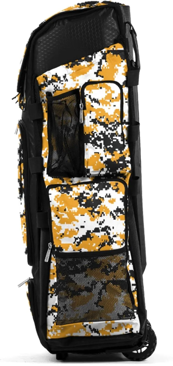 Boombah Superpack XL Digital Camo Rolling Bat Bag - 36" x 16" x 23.5" - Multiple Colors - Wheeled Version