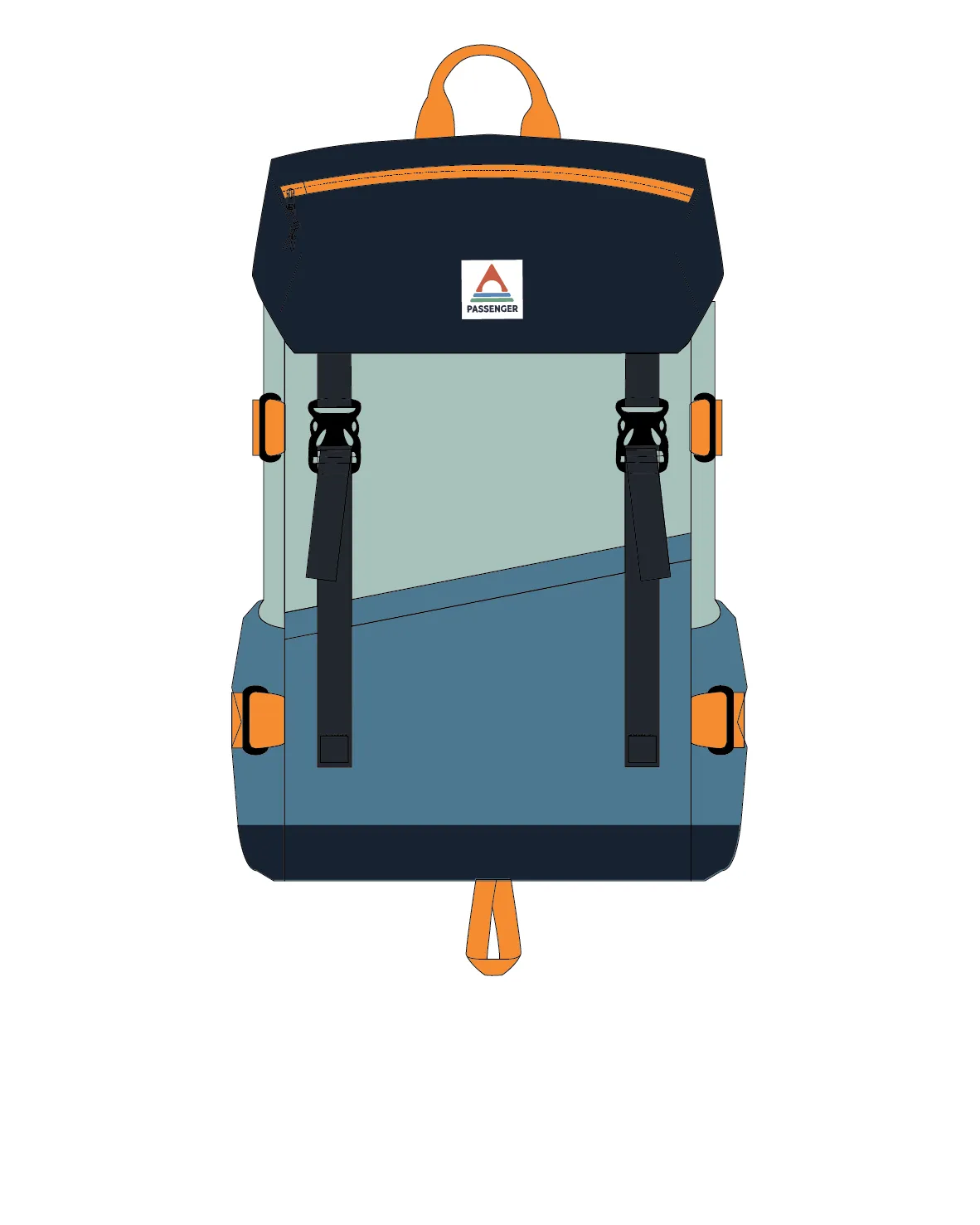 Boondocker Recycled 32L Backpack - Rich Navy/Surf Spray/Moonlight Blue