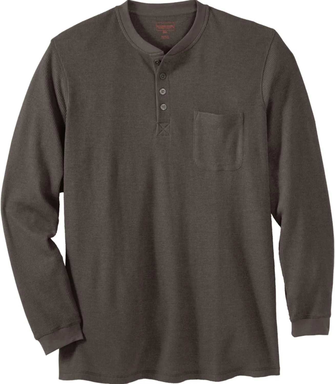 Boulder Creek by Kingsize Men's Big & Tall Tall Thermal Pocket Longer-Length Henley
