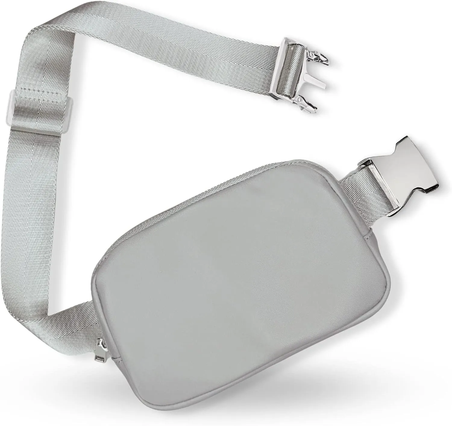 Boutique Belt Bag | Crossbody Bag Fanny Pack for Women Fashionable | Cute Mini Everywhere Bum Hip Waist Pack | Small Fashion Travel Chest Bag | Silver Accessories | Adjustable Extended Strap | Stone