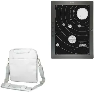 BoxWave Case Compatible with Onyx Boox M96 - Encompass Urban Bag, Over Shoulder Messenger Straps Handle Bag Pockets - Cool Grey