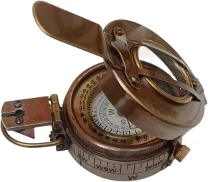 British Prismatic Engineer's WWII Compass Replica | Antique Military Navigation Tool | Collectible Gift for History & Adventure Enthusiasts