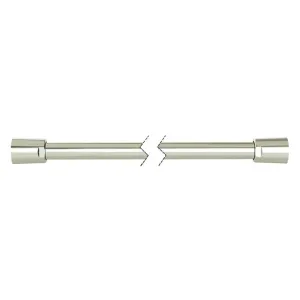 Brushed Nickel Smooth Surface 900mm Hose - PVC