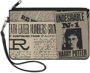 Buckle-Down Zip Wallet Harry Potter Large Accessory, Harry Potter, 8" x 5"