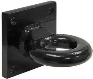 Buyers Products BDB125015W 4 Bolt Welded Mount Drawbar, 4-1/2 Inch Mounting Plate, MGTW 42,000lbs, Black Powdercoat, Pintle Hitch Lunette Ring for Truck & Trailer Towing