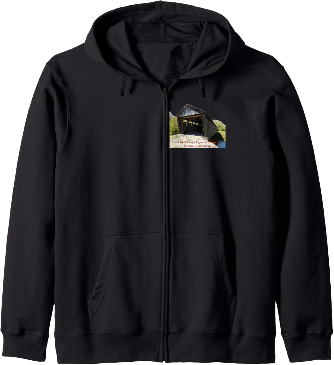 Cabin Creek Covered Bridge Zip Hoodie