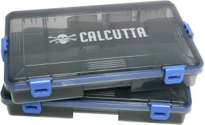Calcutta Waterproof 4-Latch Tackle Utility Boxes – 2 Pack, Fishing Storage Box Organizer Case